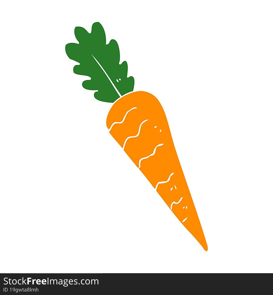 Flat Color Style Cartoon Carrot