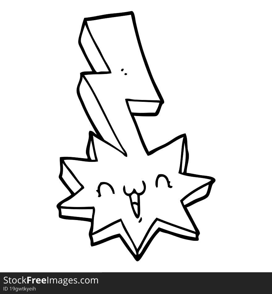 cartoon lightning bolt