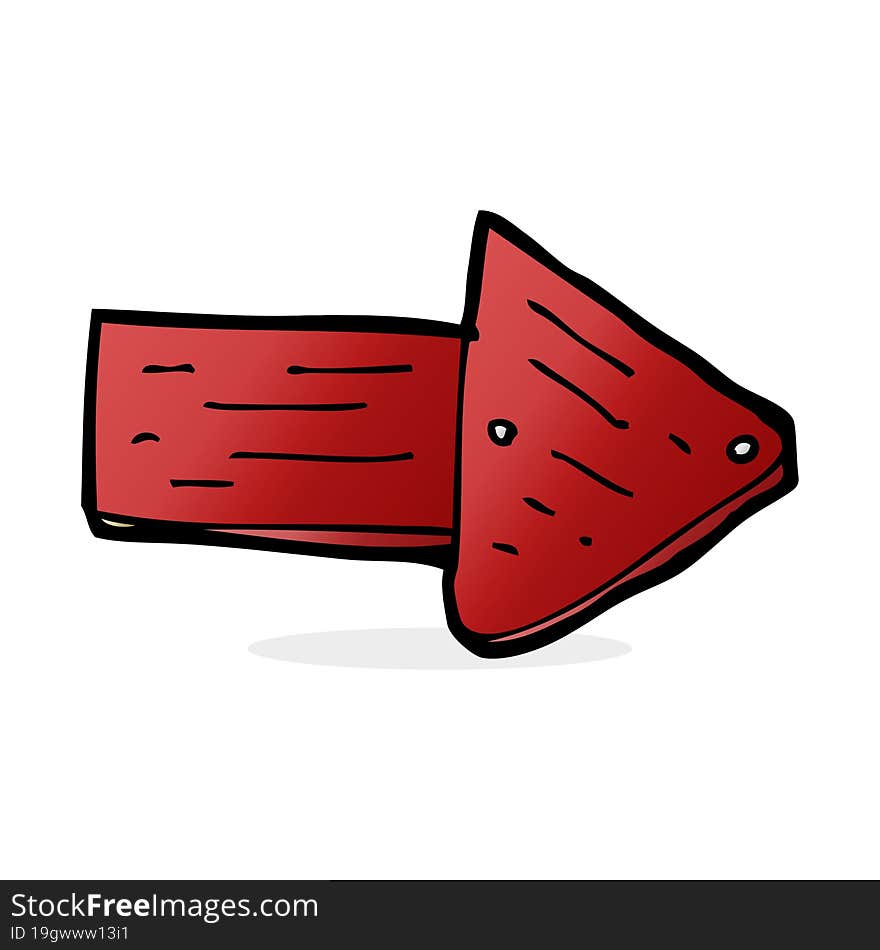 cartoon pointing arrow symbol