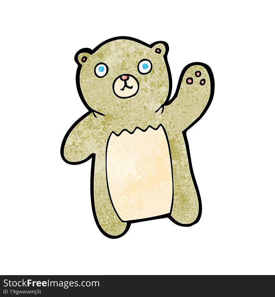 Cartoon Waving Bear