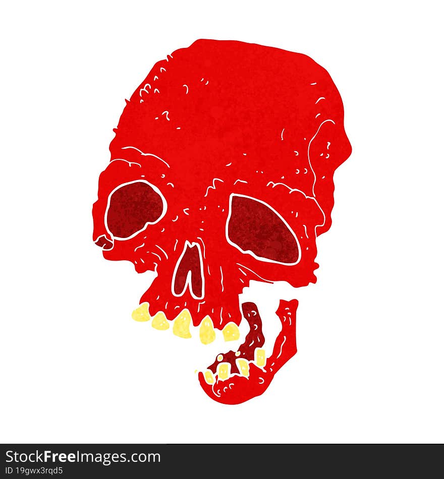 Cartoon Spooky Skull