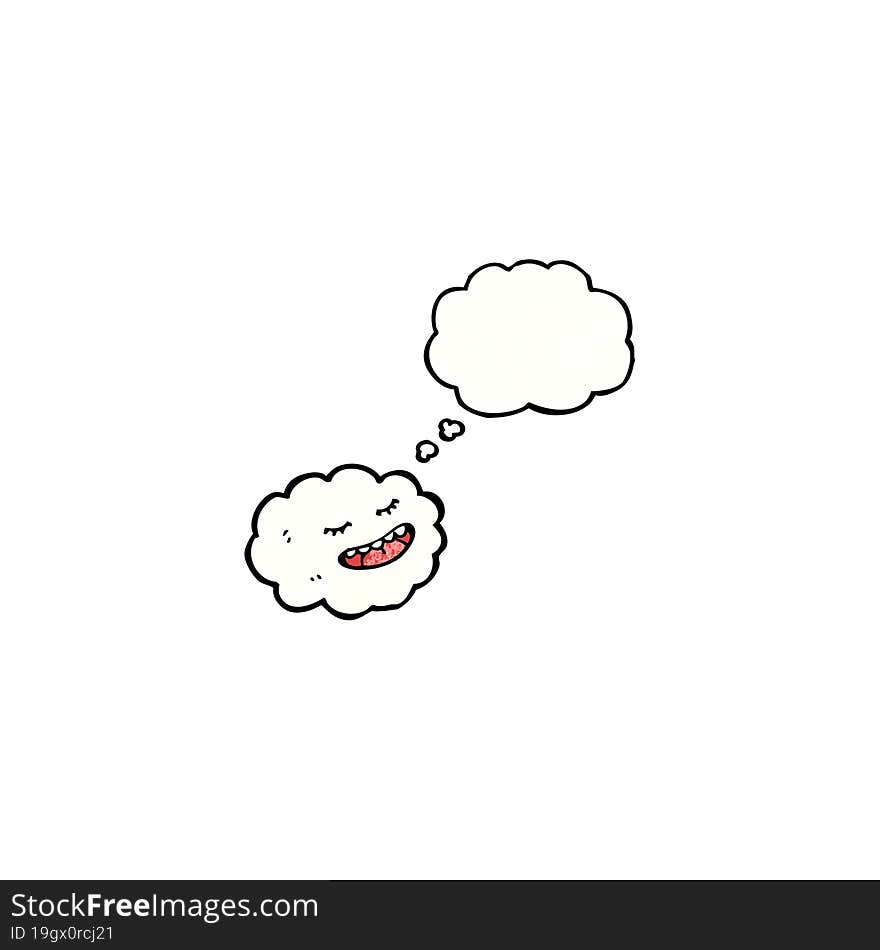 cartoon cloud with face