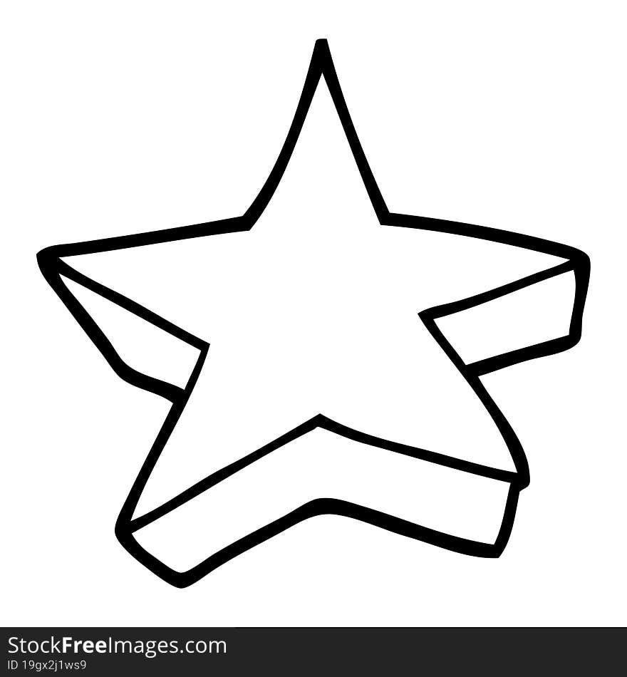 line drawing cartoon shooting star