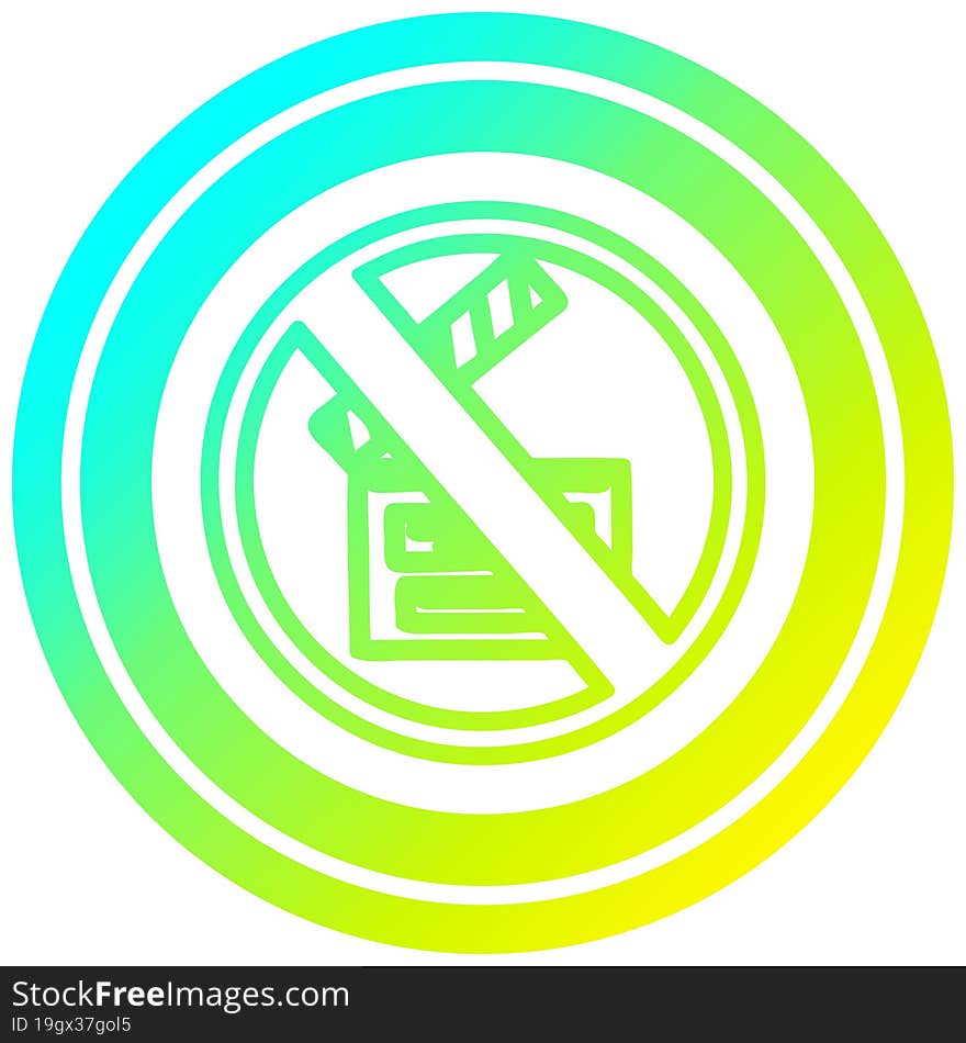 no filming circular in cold gradient spectrum