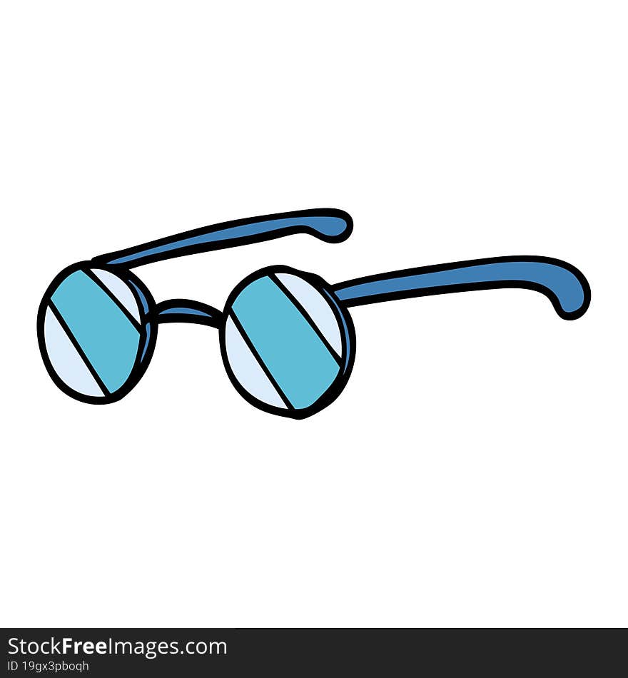 Cartoon Doodle Round Spectacles