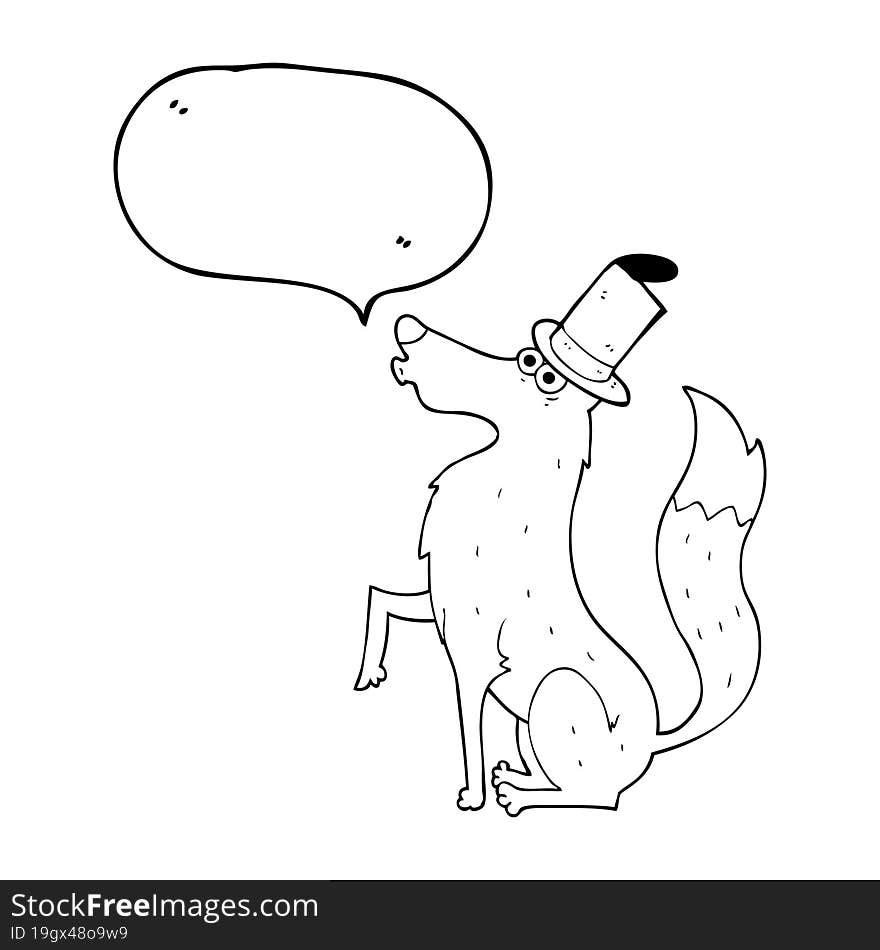 speech bubble cartoon wolf