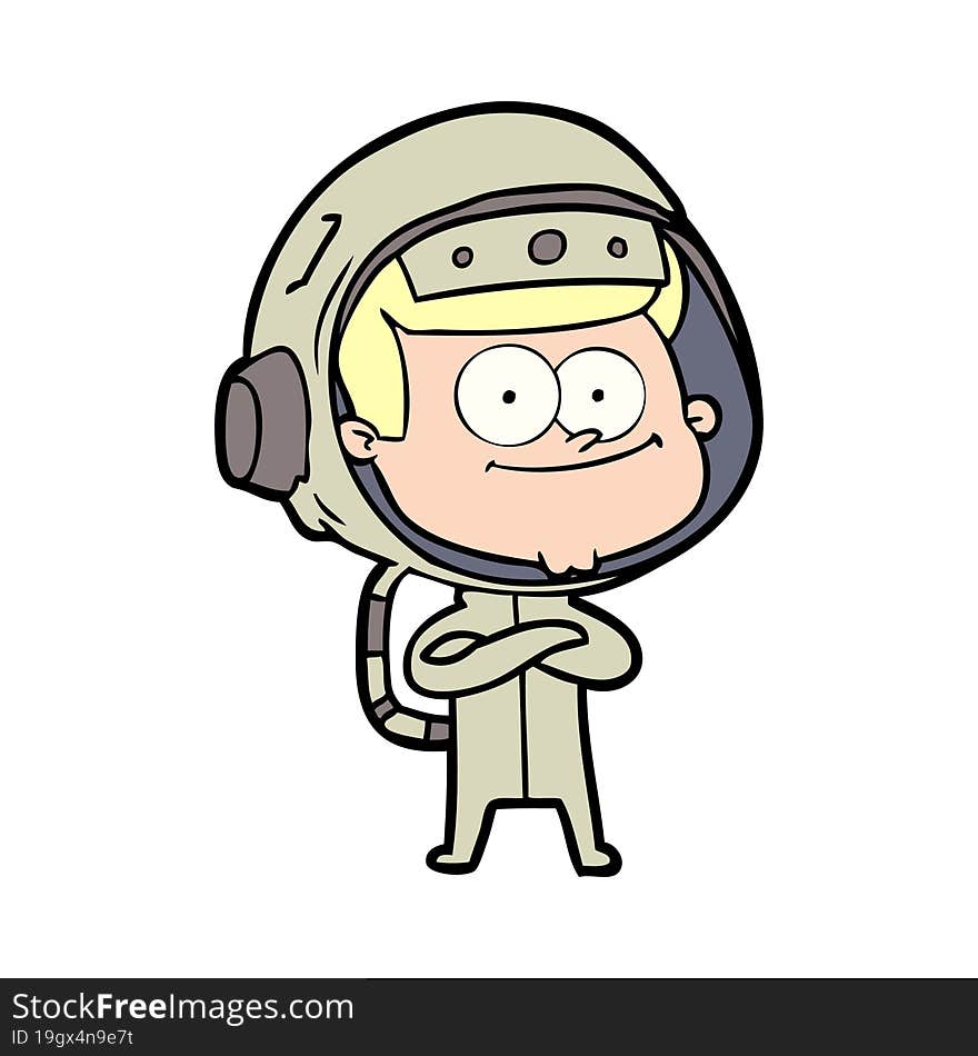 happy astronaut cartoon. happy astronaut cartoon