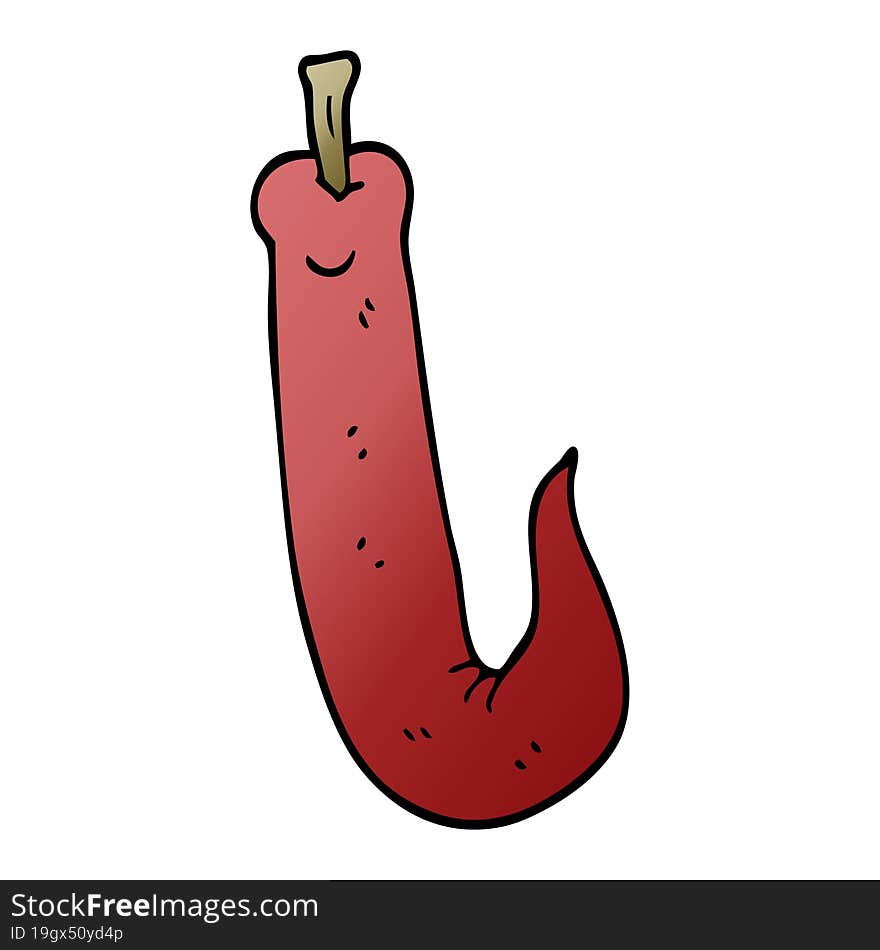 cartoon doodle red hot chilli pepper