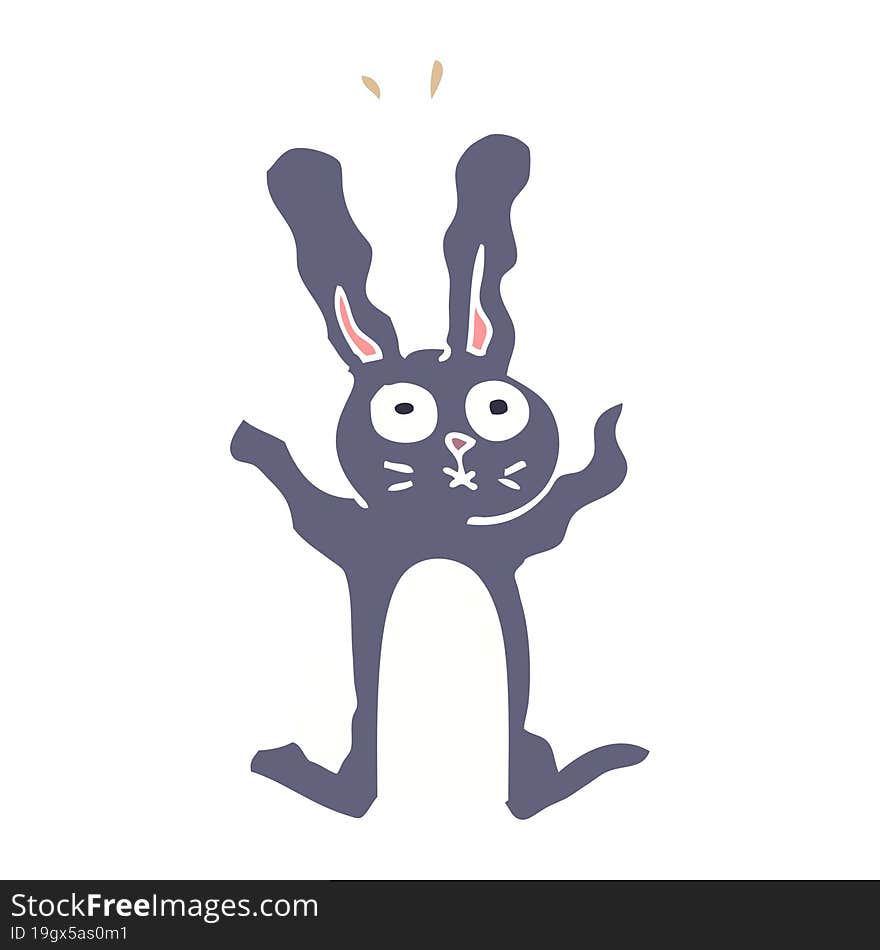 cartoon doodle excited rabbit