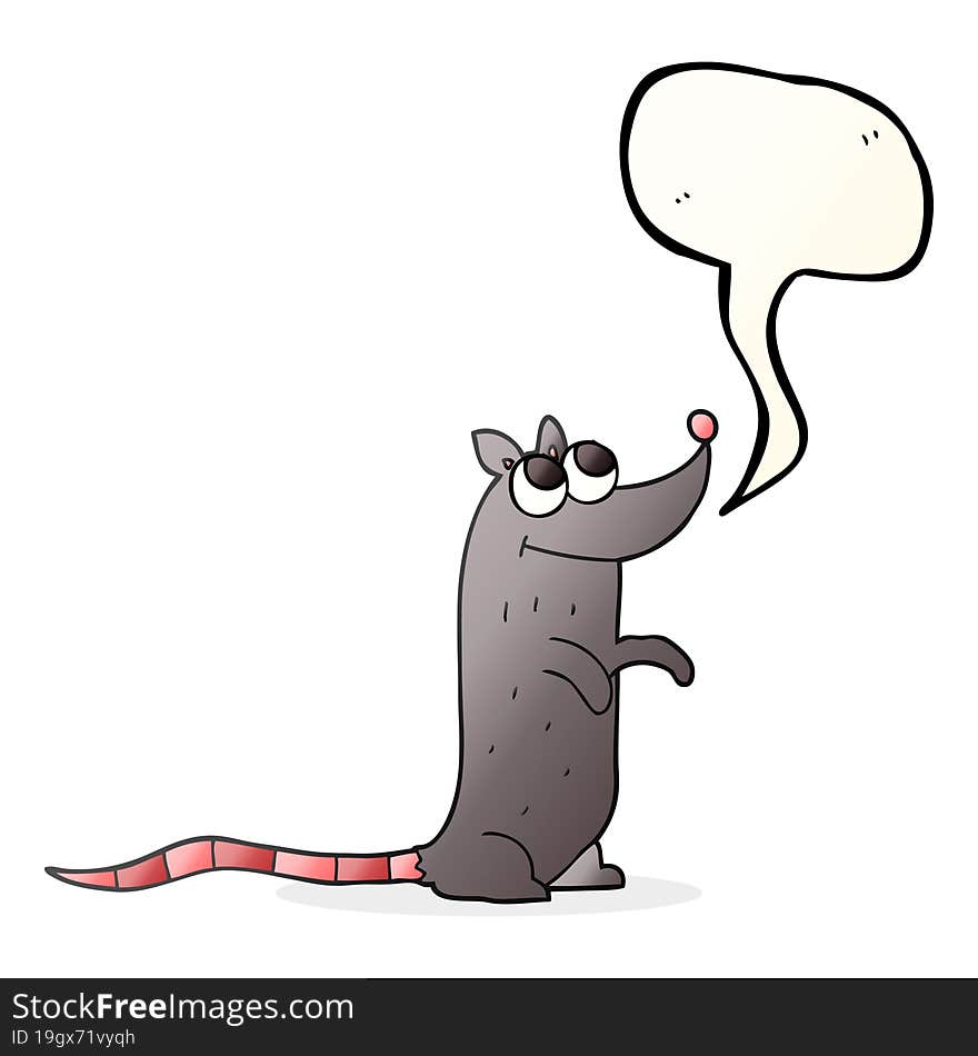 Speech Bubble Cartoon Rat