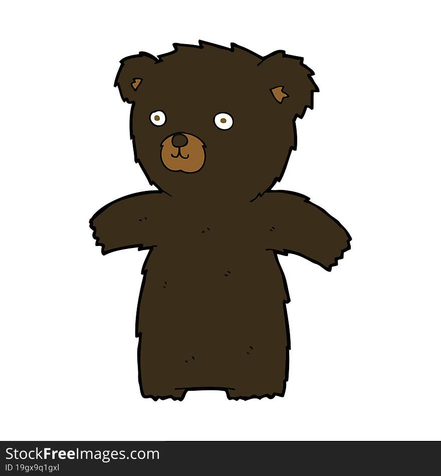 cute cartoon black bear