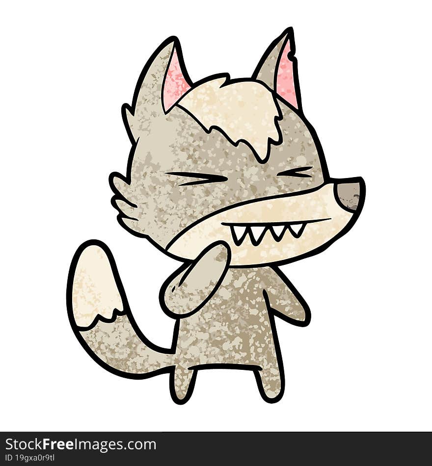 angry wolf cartoon. angry wolf cartoon