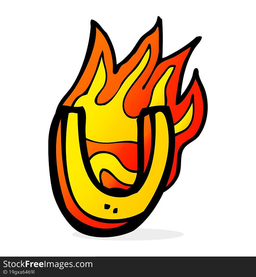 Cartoon Flaming Letter