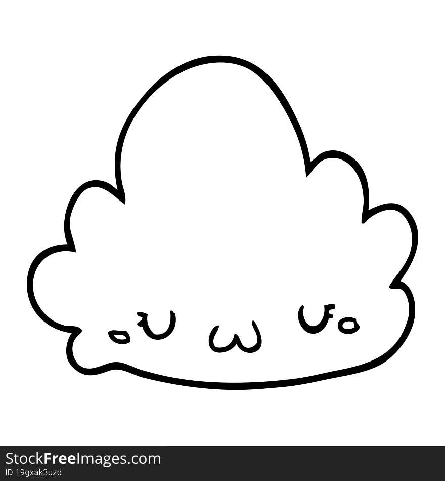 cute cartoon cloud