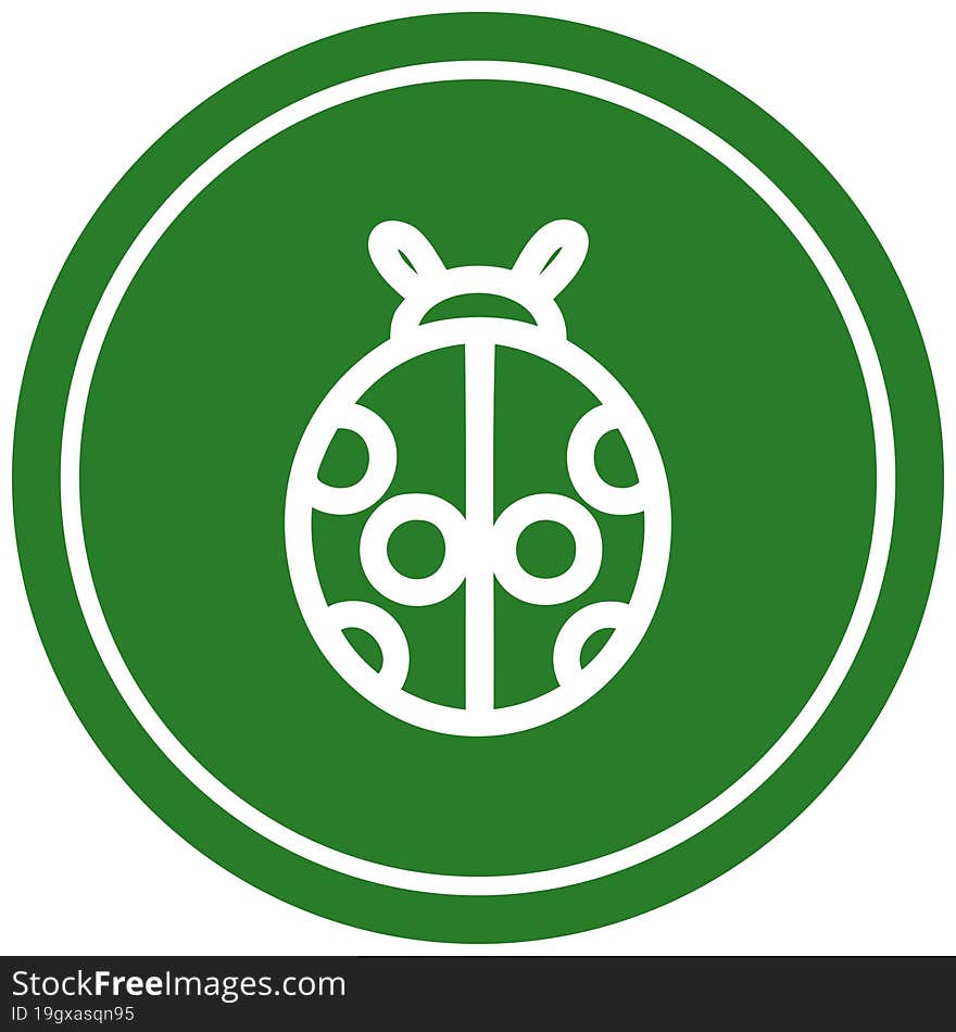 Cute Ladybug Circular Icon