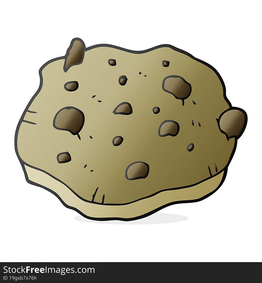 Cartoon Chocolate Chip Cookie