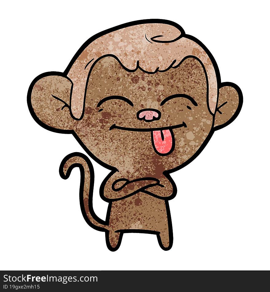 funny cartoon monkey. funny cartoon monkey