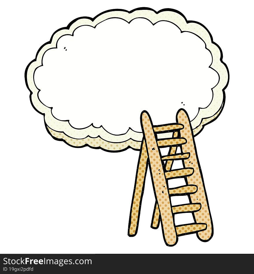 cartoon ladder to heaven