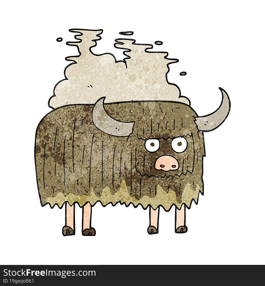 textured cartoon smelly cow