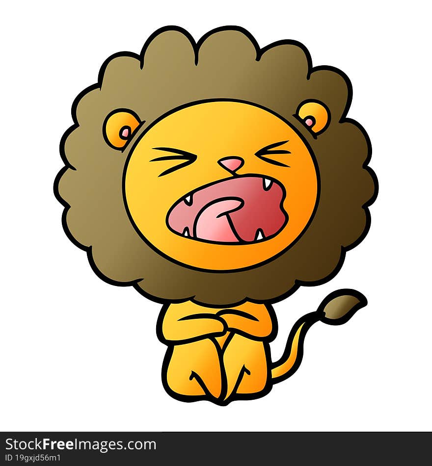 cartoon angry lion. cartoon angry lion