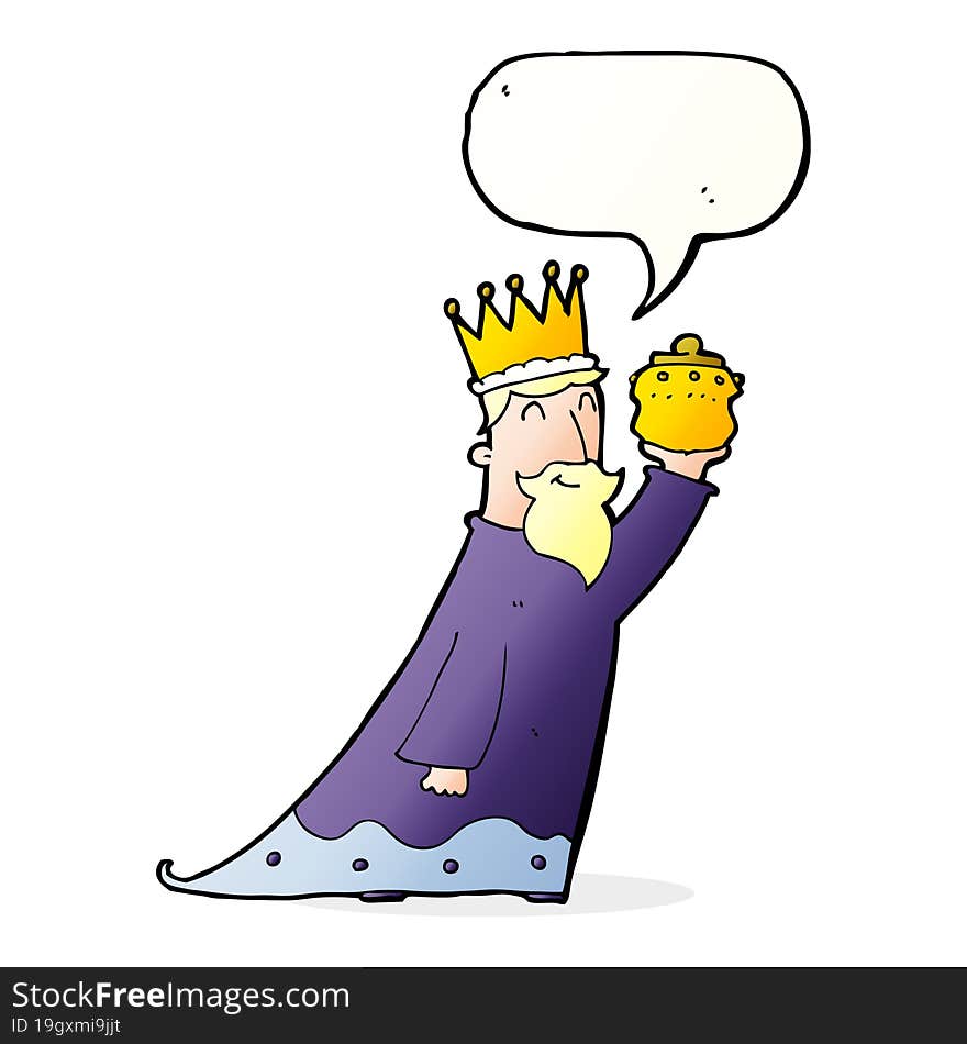 one of the three wise men with speech bubble