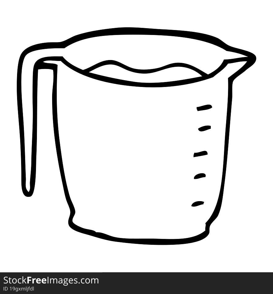 Line Drawing Cartoon Jug