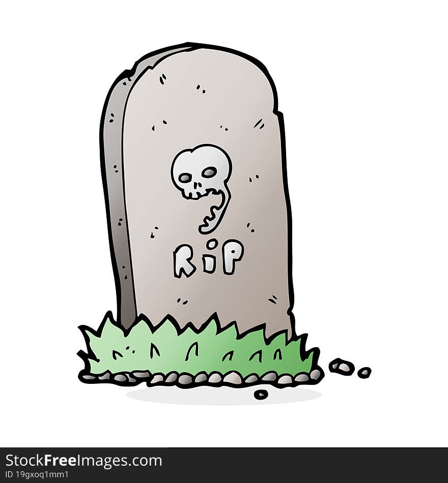 cartoon spooky grave