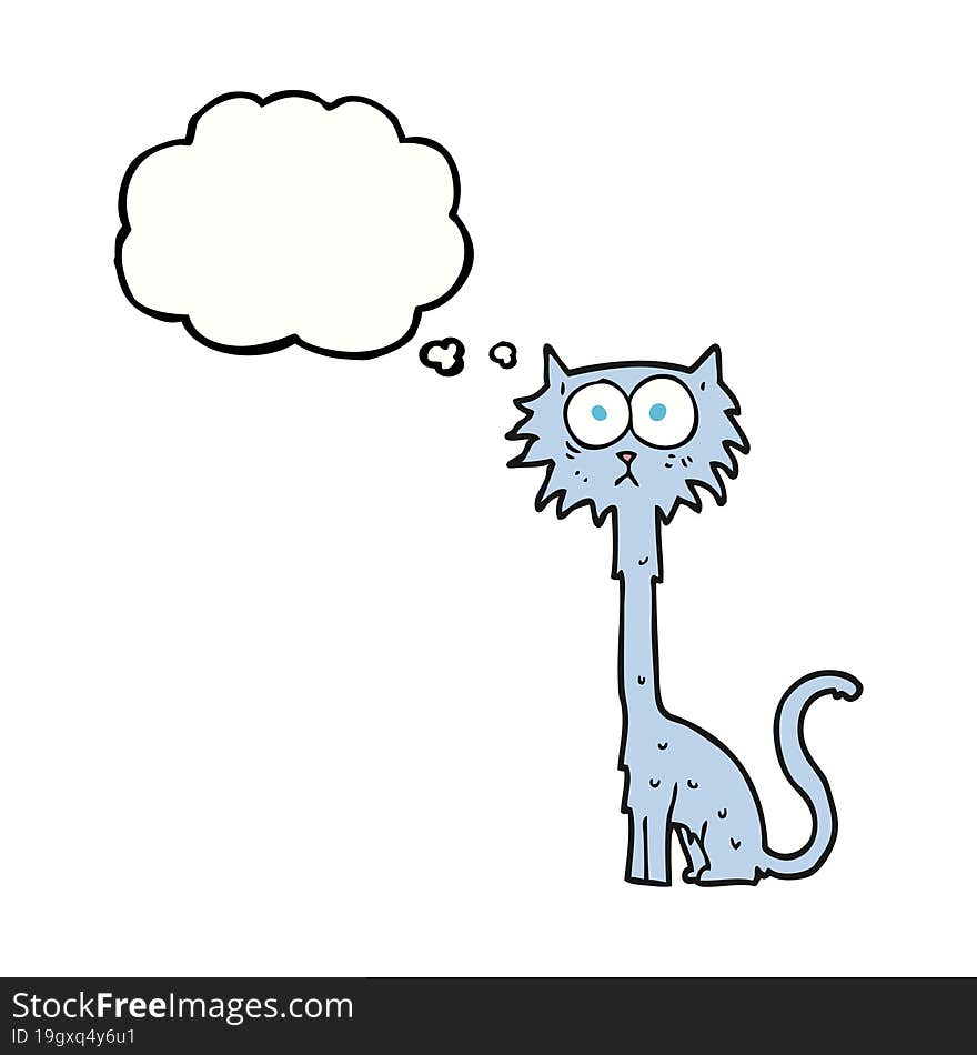 Thought Bubble Cartoon Cat