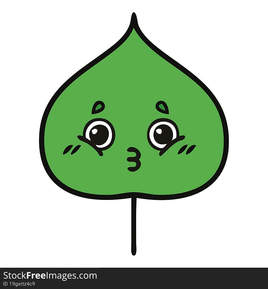 cute cartoon expressional leaf