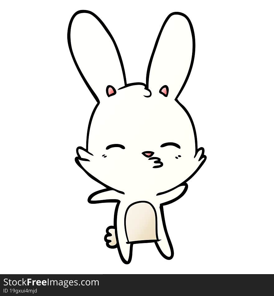 curious bunny cartoon. curious bunny cartoon