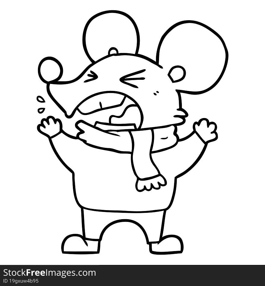 cartoon angry mouse. cartoon angry mouse