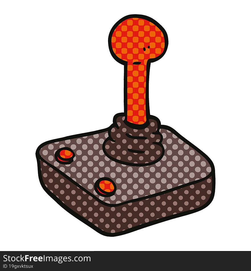 comic book style cartoon joystick