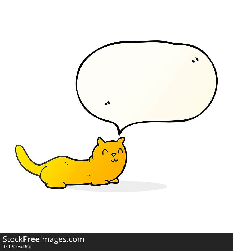 Speech Bubble Cartoon Cat