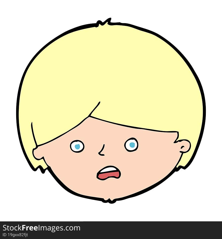 cartoon unhappy boy