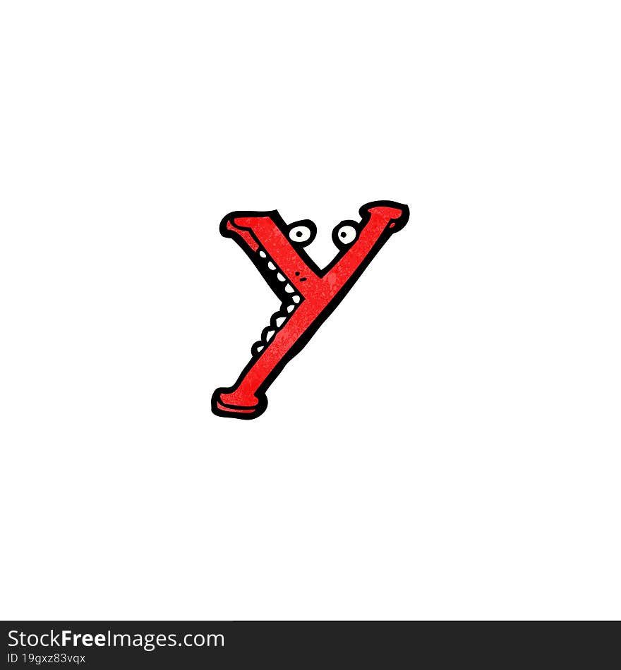 Cartoon Letter Y