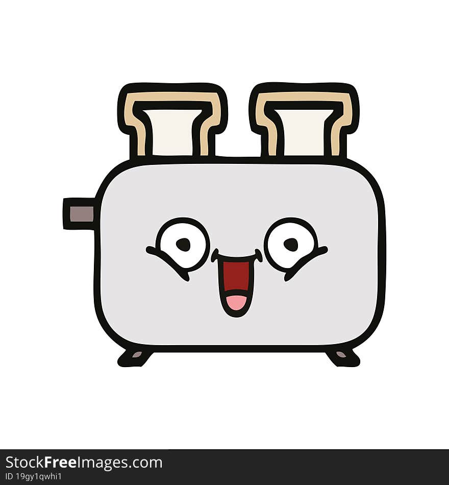 Cute Cartoon Of A Toaster