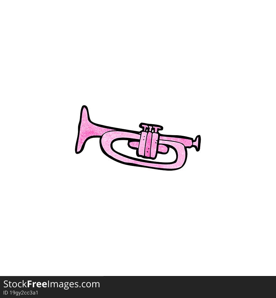 cartoon pink trumpet