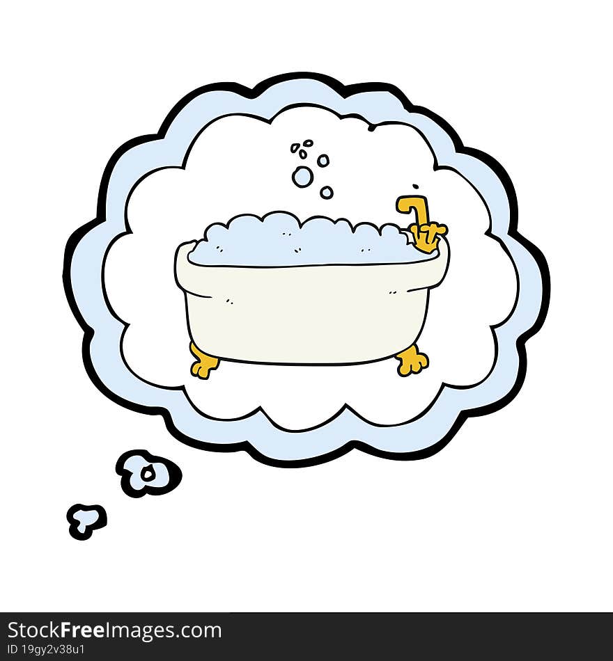 Thought Bubble Cartoon Bathtub