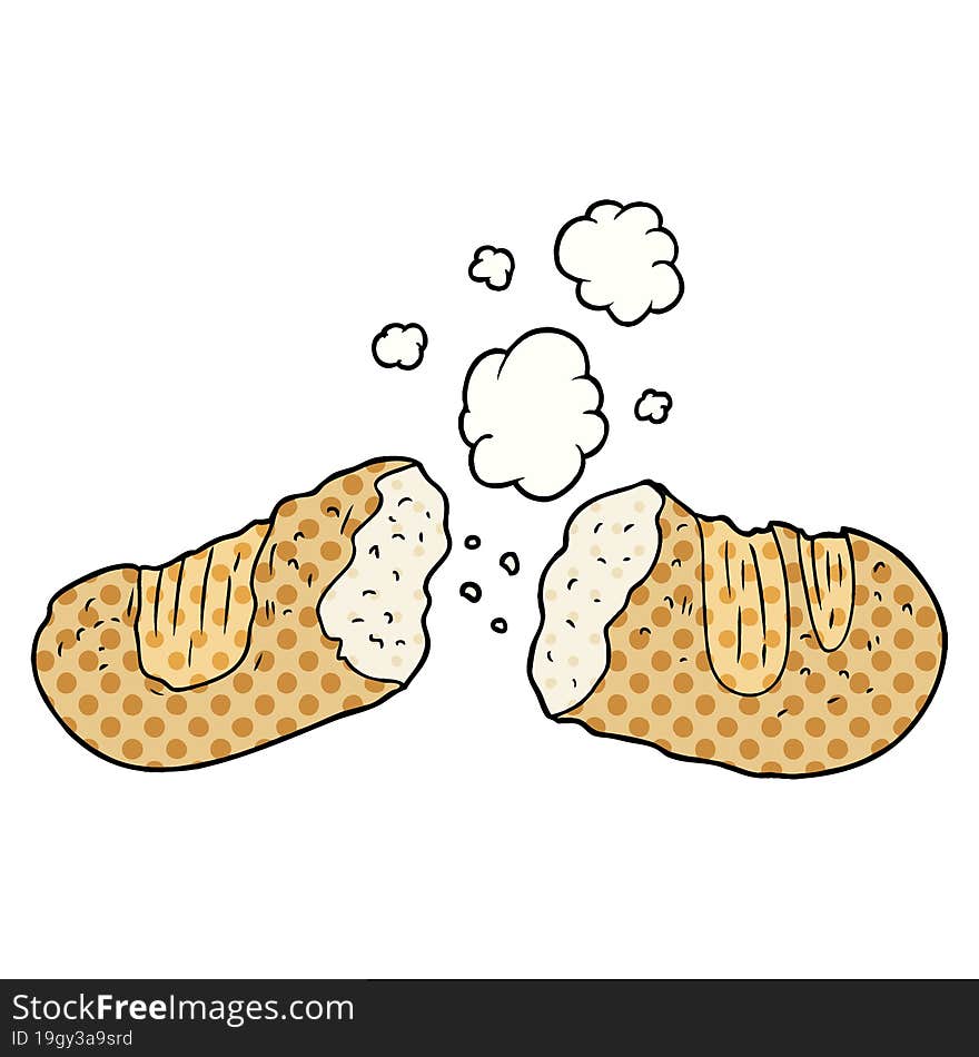 freshly baked bread cartoon. freshly baked bread cartoon