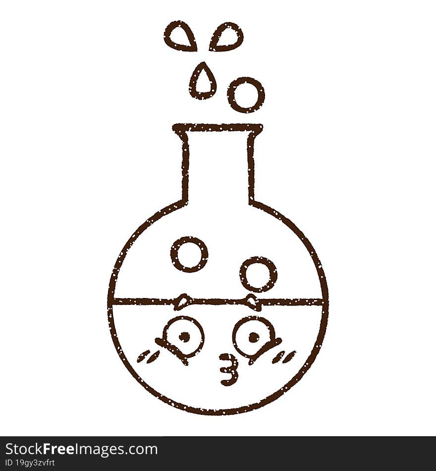 Science Experiment Charcoal Drawing