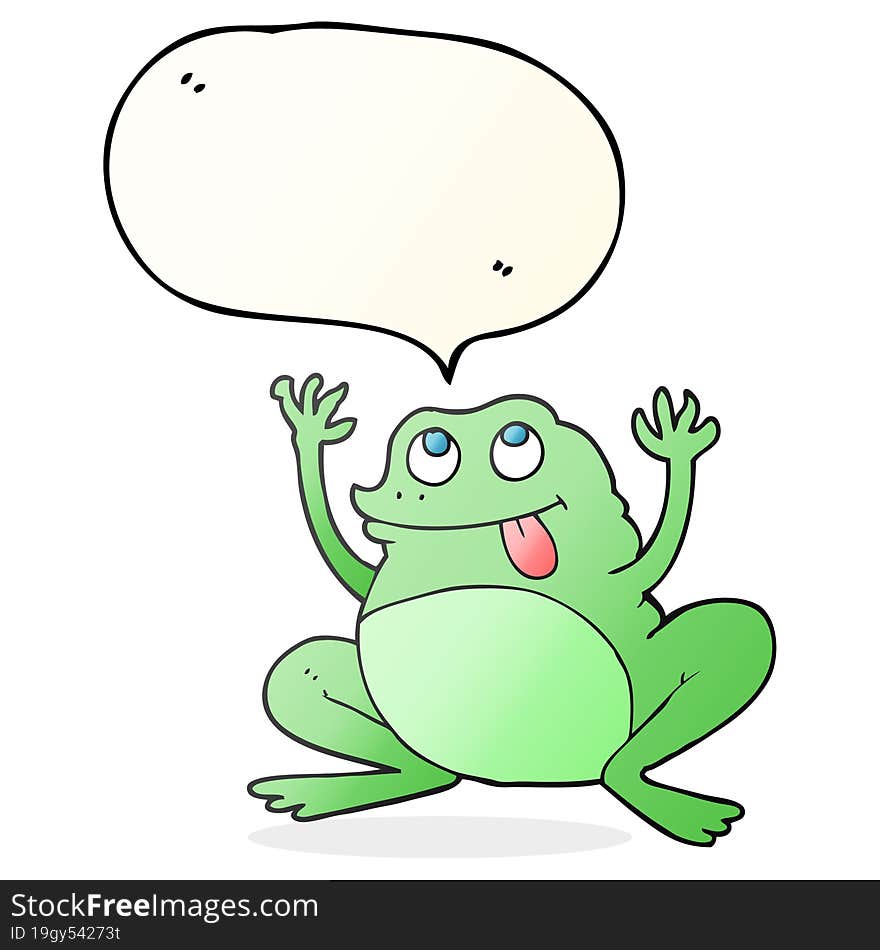 funny speech bubble cartoon frog