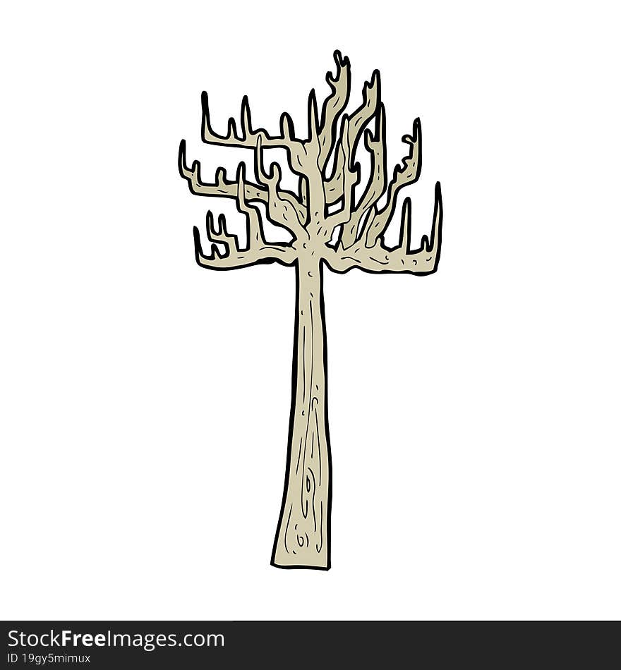 old bare tree cartoon