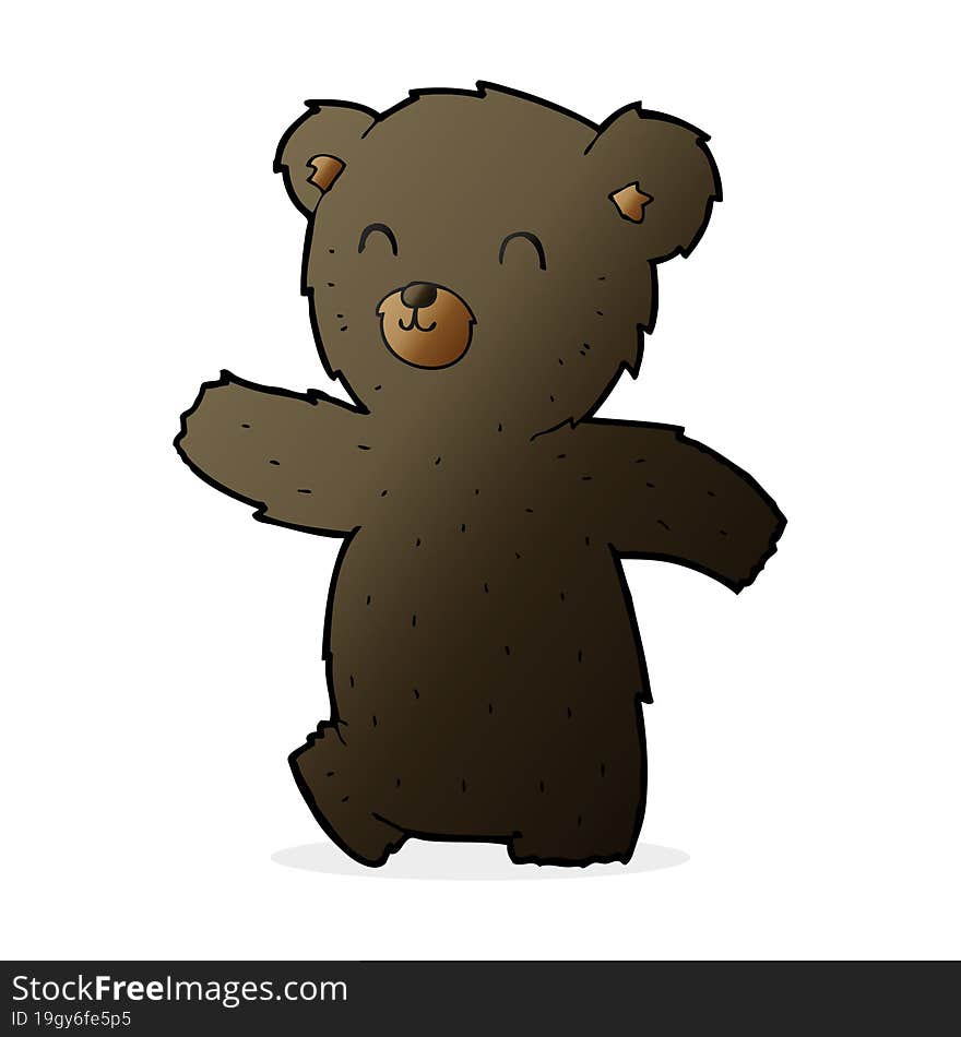 Cute Cartoon Black Bear