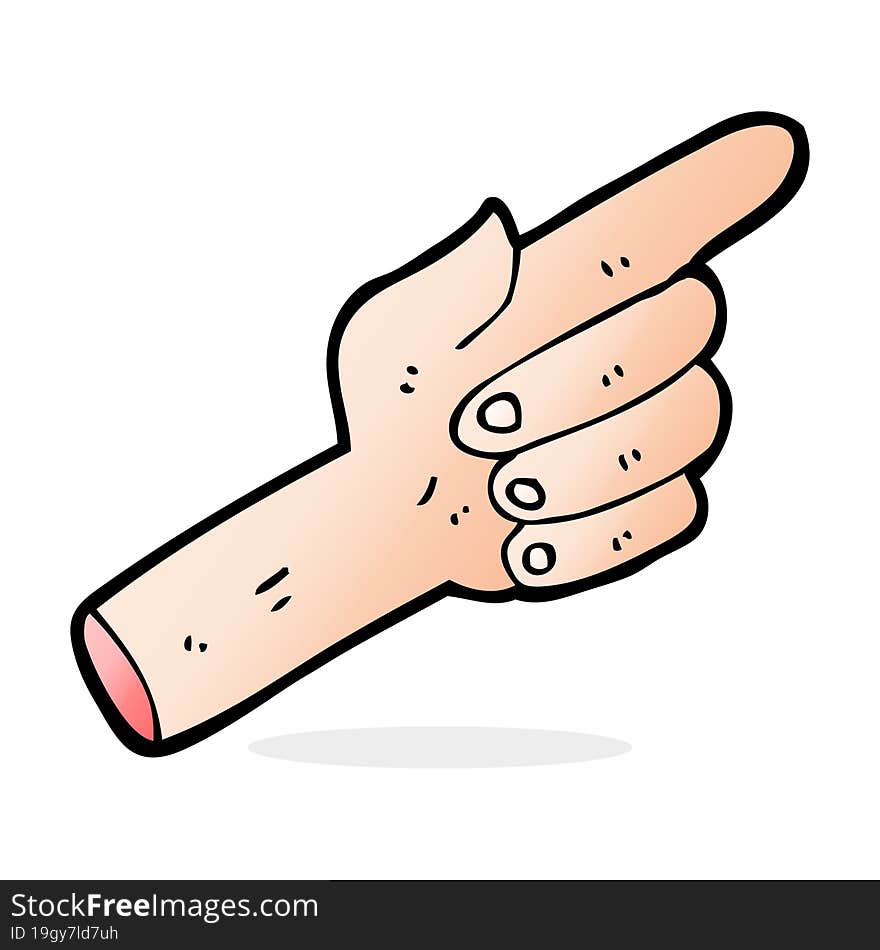 cartoon pointing hand