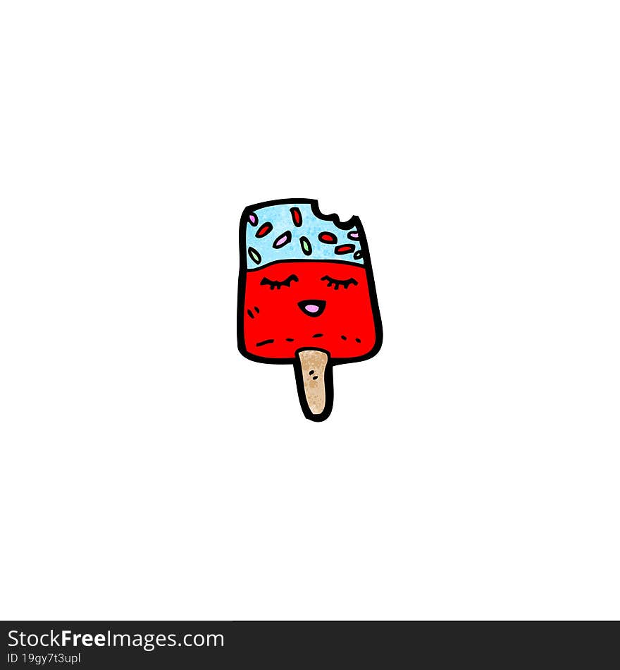 cartoon ice lolly