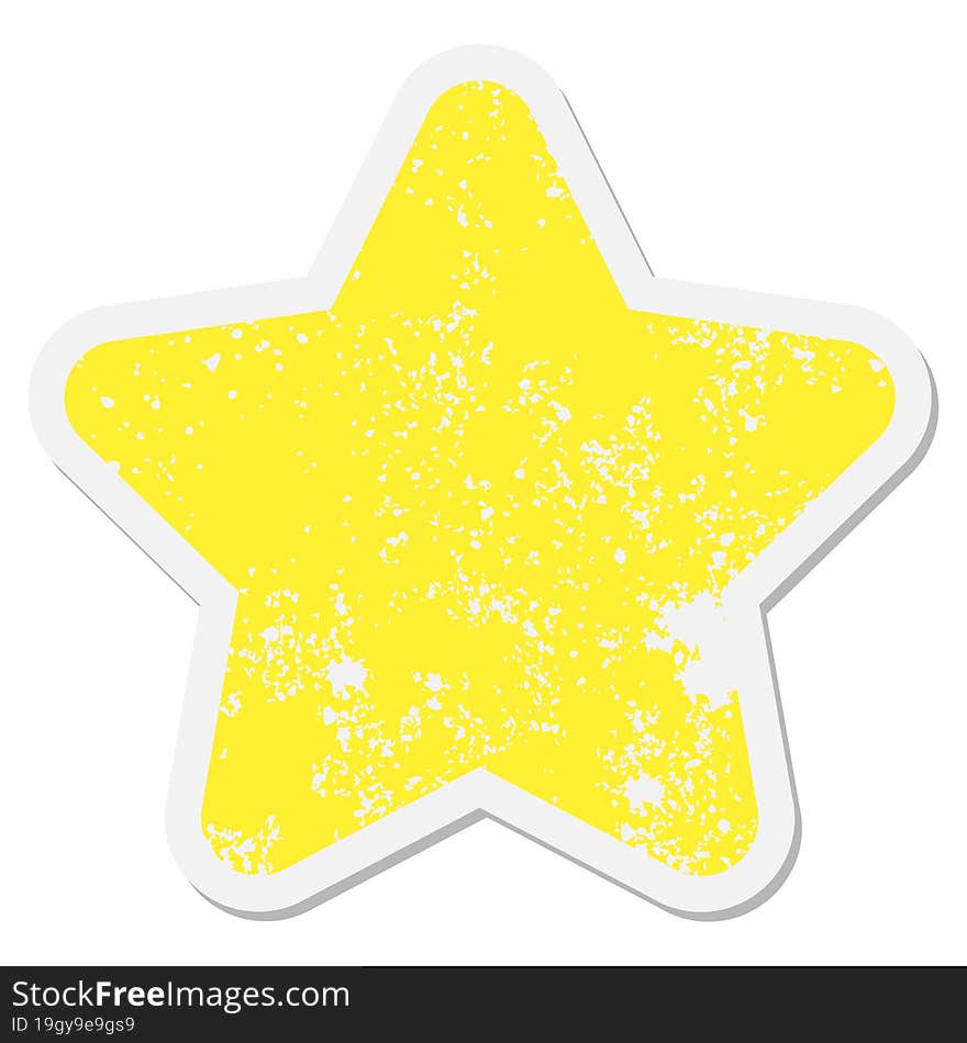 star shape grunge sticker