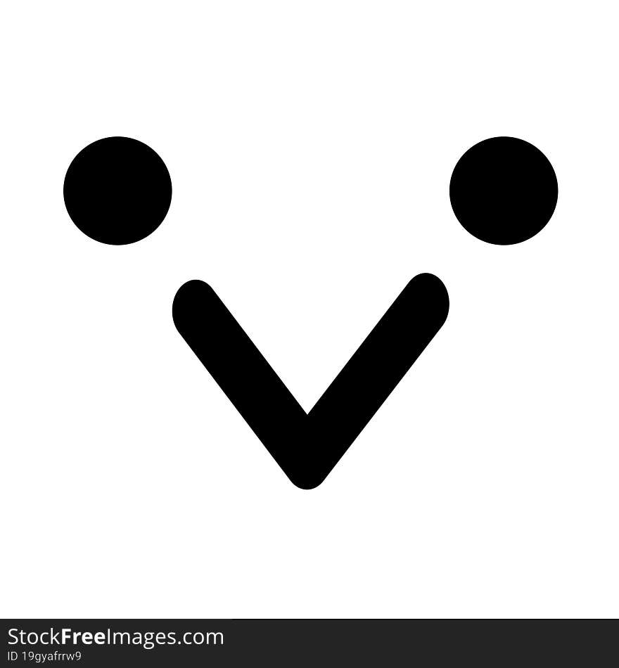 simple bird face icon