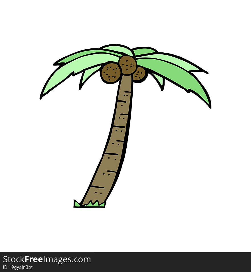 cartoon palm tree