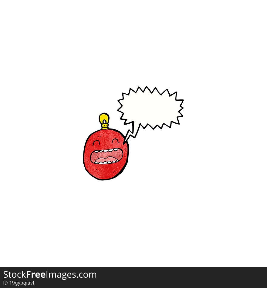 christmas bauble cartoon character