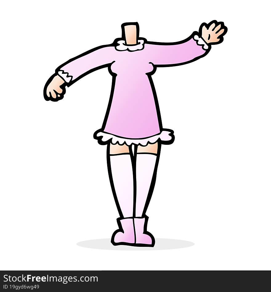 cartoon female body (add photos or mix and match cartoons